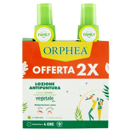 Orphea Lozione Antipuntura vegetale Family 2 x100 ml